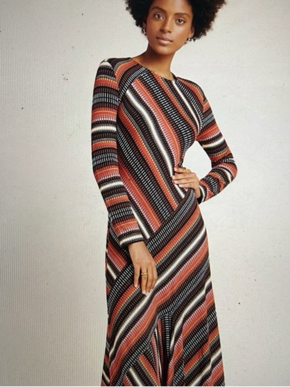 Maxi Maeve Anthropologie Handkerchief Long Sleeve Dress xsmall